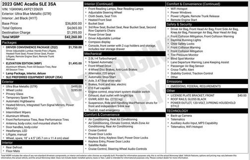 2023 GMC Acadia FWD SLE