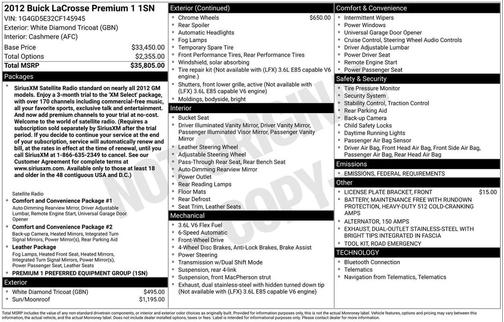 2012 Buick LaCrosse Premium 1