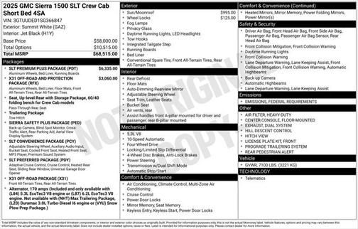 2025 GMC Sierra 1500 SLT