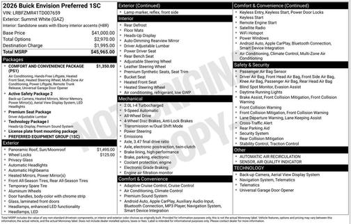 2026 Buick Envision Preferred AWD