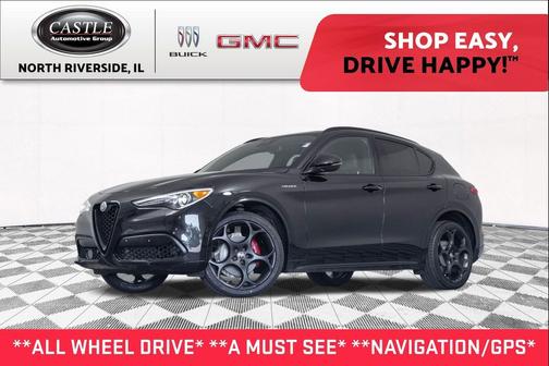 Vulcano Black Metallic 2023 Alfa Romeo Stelvio Veloce AWD