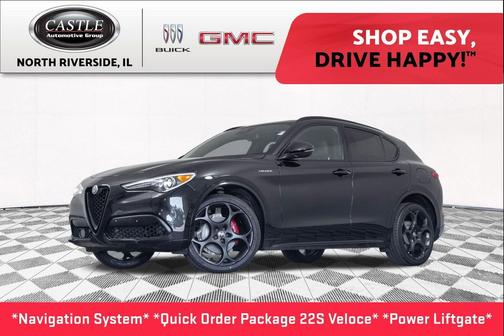 Vulcano Black Metallic 2023 Alfa Romeo Stelvio Veloce AWD