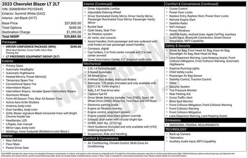 2023 Chevrolet Blazer 2LT