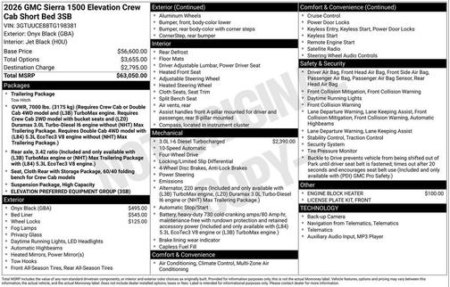 2026 GMC Sierra 1500 Elevation