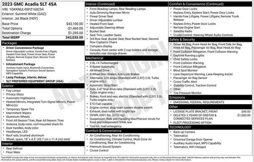 2023 GMC Acadia AWD SLT