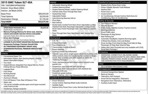 2015 GMC Yukon SLT