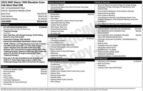 2022 GMC Sierra 1500 Elevation