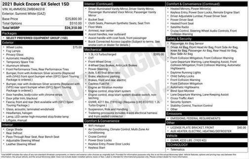 2021 Buick Encore GX Select