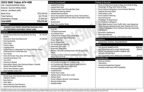 2023 GMC Yukon 4WD AT4