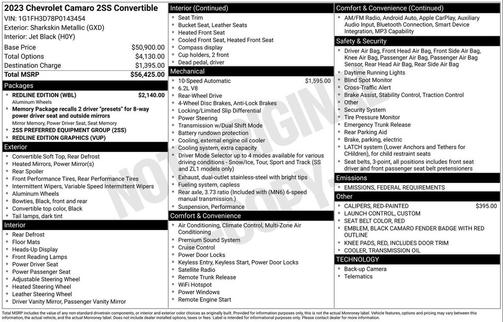 2023 Chevrolet Camaro 2SS