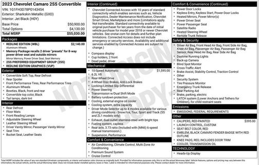 2023 Chevrolet Camaro 2SS