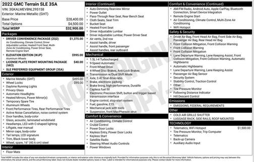 2022 GMC Terrain SLE