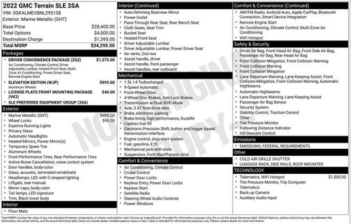 2022 GMC Terrain SLE