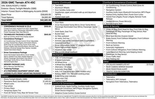 2026 GMC Terrain AWD AT4
