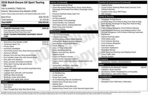 2026 Buick Encore GX Sport Touring