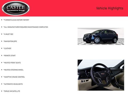 Dark Adriatic Blue Metallic 2017 Cadillac XT5 Base