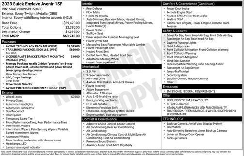 2023 Buick Enclave Avenir AWD