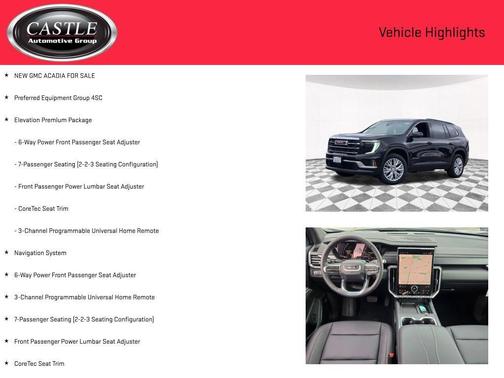 Ebony Twilight Metallic 2026 GMC Acadia Elevation FWD