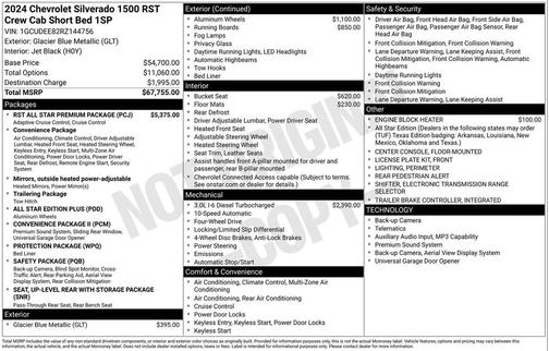 Glacier Blue Metallic 2024 Chevrolet Silverado 1500 RST