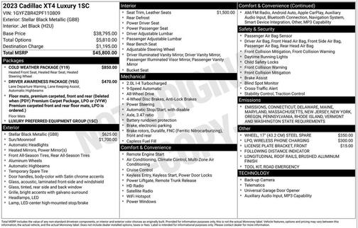 2023 Cadillac XT4 Luxury