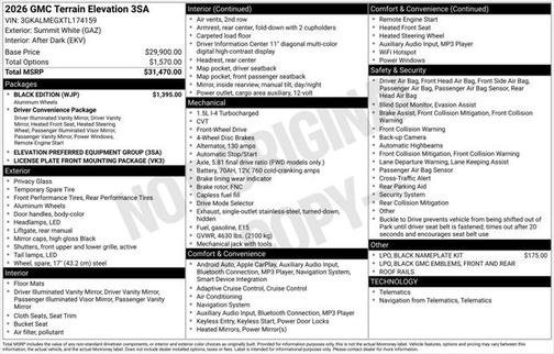 2026 GMC Terrain FWD Elevation