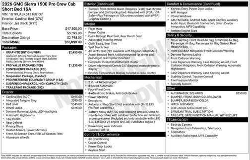 2026 GMC Sierra 1500 Pro