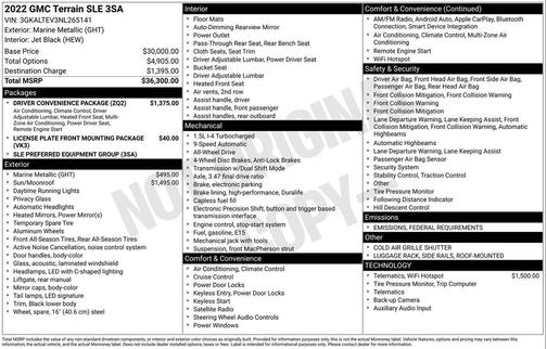 2022 GMC Terrain SLE