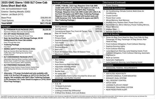 2025 GMC Sierra 1500 SLT