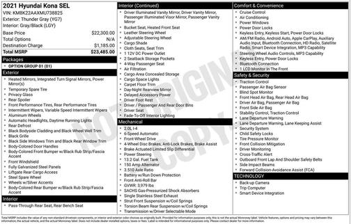 2021 Hyundai KONA SEL