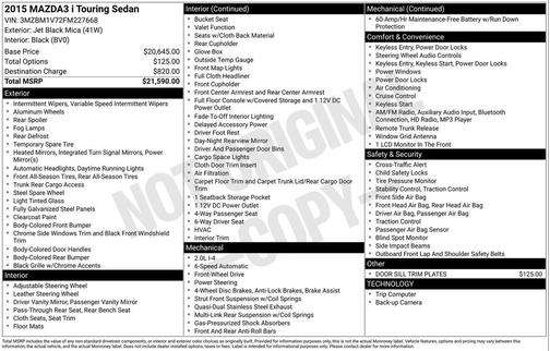 2015 Mazda Mazda3 i Touring