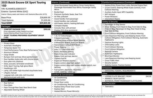 2025 Buick Encore GX Sport Touring
