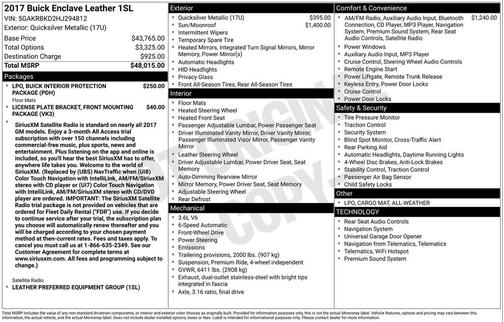 2017 Buick Enclave Leather