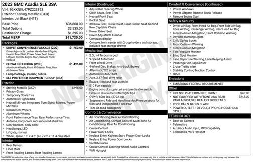 2023 GMC Acadia FWD SLE