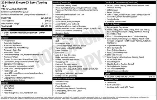 2024 Buick Encore GX Sport Touring