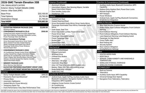2026 GMC Terrain AWD Elevation