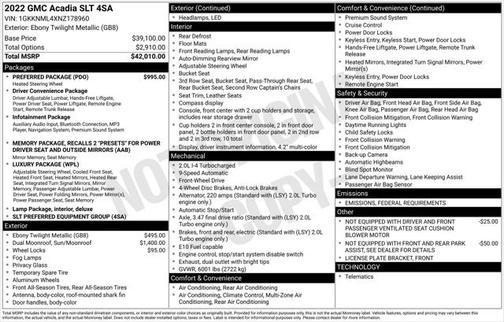 2022 GMC Acadia FWD SLT