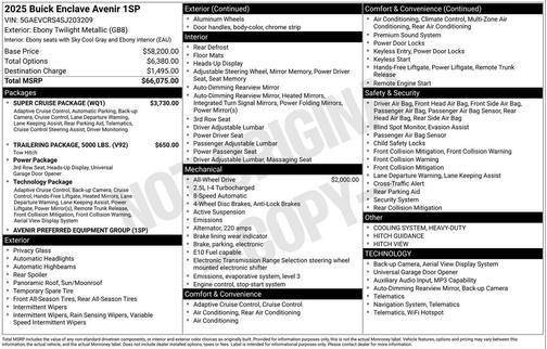 2025 Buick Enclave Avenir FWD