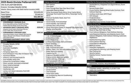 2025 Buick Envista Preferred FWD