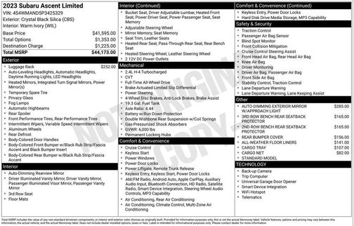 2023 Subaru Ascent Limited 8-Passenger