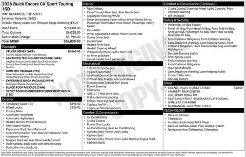 2026 Buick Encore GX Sport Touring
