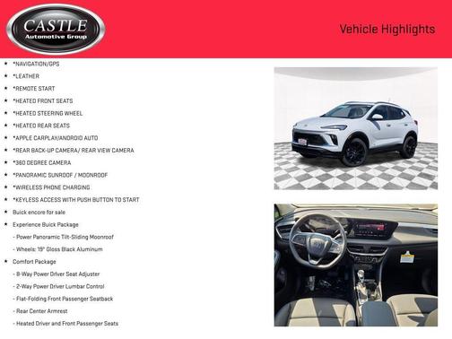 Summit White 2026 Buick Encore GX Sport Touring