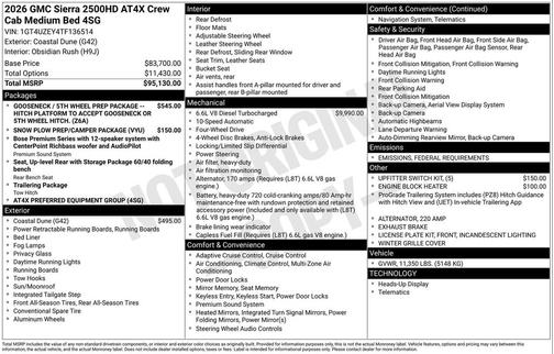 2026 GMC Sierra 2500 AT4