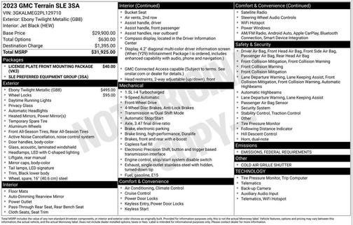 2023 GMC Terrain SLE