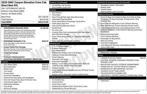 2025 GMC Canyon Elevation
