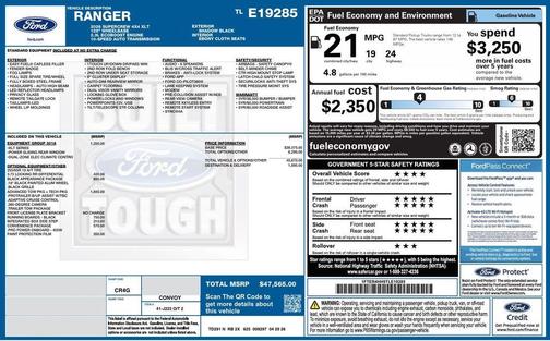 Shadow Black 2026 Ford Ranger XLT