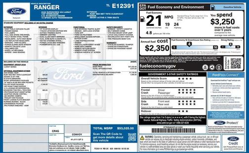 Ruby Red Metallic Tinted Clearcoat 2026 Ford Ranger Lariat