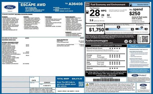 Agate Black Metallic 2026 Ford Escape Active