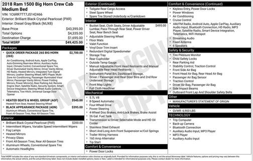 2018 RAM 1500 Big Horn