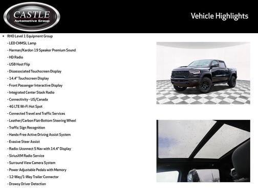 Diamond Black Crystal Pearlcoat 2026 RAM 1500 RHO Crew Cab 4x4 5'7' Box