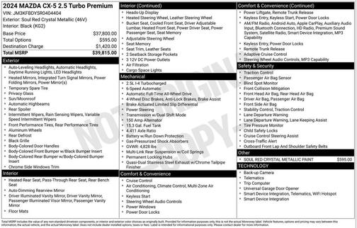 2024 Mazda CX-5 2.5 Turbo Premium